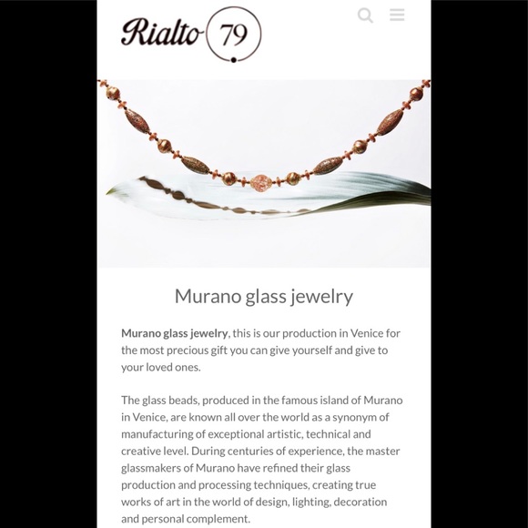 Rialto 79 Venezia Murano Glass Necklace - Picture 7 of 8